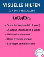 Vorschau - Fördermaterial/Inklusion - Visuelle Hilfen für den Schulalltag in Deutsch / Englisch - Seite 1