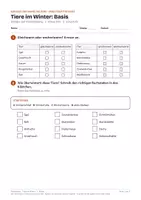 Vorschau - Arbeitsblätter - Tiere im Winter Arbeitsblätter Biologie 1. Klasse - Seite 2