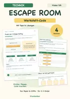 Vorschau - Arbeitsblätter - Werkstatt-Code: Escape Room zu Maßhaltigkeit & Qualitätsprüfung | Technik Klasse 5–6 - Deckblatt