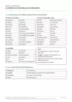 Vorschau - Arbeitsblätter - Spanisch Essen, Markt und Restaurant: Arbeitsblätter A1 - Seite 1