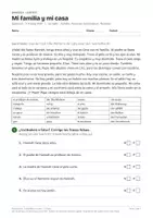Vorschau - Arbeitsblätter - La familia y la casa Spanisch 1. Lernjahr Arbeitsblätter - Deckblatt