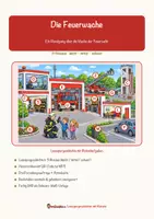 Vorschau - Mal- und Bastelvorlagen - Die Feuerwache – Lesespurgeschichte mit Rätselaufgaben (Klasse 3) - Seite 1