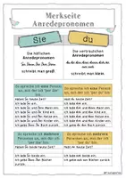 Vorschau - Arbeitsblätter - Arbeitsblätter Anredepronomen in Briefen FrauCuppaTea - Seite 1