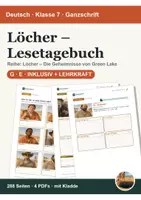 Vorschau - Unterrichtsreihen - Löcher Lesetagebuch Kl. 7 – Louis Sachar - Seite 1