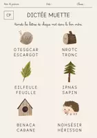 Aperçu - Feuilles d'exercices - Méthodologie Dictée CP Vocabulaire Français Fiche d'Exercice - Page 1
