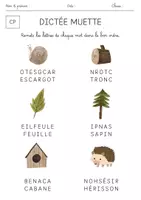 Aperçu - Feuilles d'exercices - Méthodologie Dictée CP Vocabulaire Français Fiche d'Exercice - Page 3