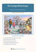 Vorschau - Arbeitsblätter - Der frostige Wintermorgen – Lesespurgeschichte mit Rätselaufgaben (Klasse 3) - Seite 1