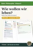 Vorschau - Arbeitsblätter - Wie wollen wir leben? inklusive Schülermappe | PP/Ethik Kl. 6 - Deckblatt