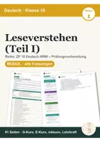 Vorschau - Unterrichtsreihen - ZP 10 Deutsch NRW: Leseverstehen (Teil I) | Modul 1 - Deckblatt