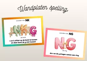 Voorbeeld - Wandplaten Spelling woorden met -nk en -ng - Voorblad