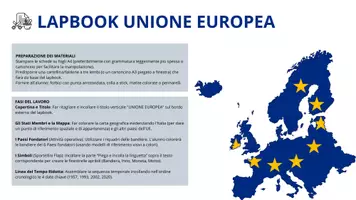 anteprima - Materiale di supporto/inclusione - LAPBOOK UNIONE EUROPEA - Pagina di copertina
