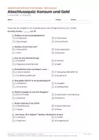 Vorschau - Arbeitsblätter - Taschengeld, Konsum und Werbung GWB 1. Klasse - Deckblatt