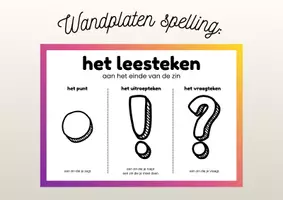 Voorbeeld - Wandplaat Spelling leesteken aan het einde van een zin - Voorblad