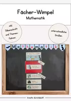Vorschau - Unterrichtsreihen - Fach- und Themenwimpel / Mathematik - Deckblatt