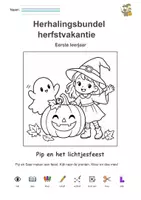 Voorbeeld - Herhalingsbundel Herfstvakantie/Halloween - 1ste leergaar / groep 3 - Voorblad