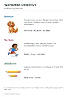 Vorschau - Arbeitsblätter - Wortarten Klasse 2 - Seite 1