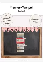 Vorschau - Präsentationen/Tafelbilder - Fach- und Themenwimpel / Deutsch - Deckblatt