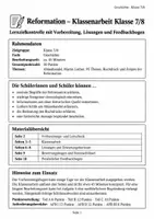 Vorschau - Klassenarbeiten - Reformation Lerncheck Klasse 7 8 - Seite 1