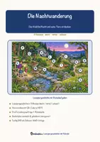 Vorschau - Arbeitsblätter - Die Nachtwanderung – Lesespurgeschichte mit Rätselaufgaben (Klasse 4) - Seite 1
