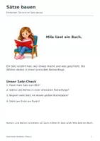 Vorschau - Arbeitsblätter - Sätze bilden/ Satzbau Klasse 2 - Seite 1