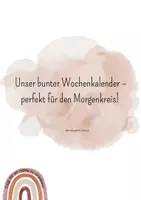 Vorschau - Mal- und Bastelvorlagen - Unser bunter Wochenkalender – perfekt für den Morgenkreis! (1) - Deckblatt