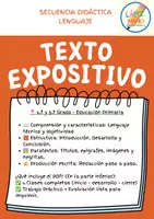 Vista previa - Unidades / Secuencias / Situaciones de Aprendizaje - Secuencia de lengua - Texto expositivo y adjetivos y verbos - Portada