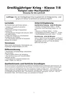 Vorschau - Arbeitsblätter - Dreissigjähriger Krieg Klasse 7 8 - Seite 1