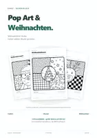 Vorschau - Arbeitsblätter - Weihnachts-Pop-Art-Ausmalbilder - Deckblatt