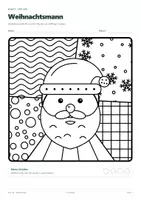 Vorschau - Arbeitsblätter - Weihnachts-Pop-Art-Ausmalbilder - Seite 1