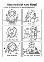Vorschau - Arbeitsblätter - Körperhygiene für Kinder – Lernmappe mit 7 Arbeitsblättern | Hände waschen & Körperpflege | Grundschule, Vorschule, Zuhause | PDF - Seite 2