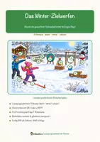 Vorschau - Mal- und Bastelvorlagen - Das Winter-Zielwerfen – Lesespurgeschichte mit Rätselaufgaben (Klasse 3) - Seite 1