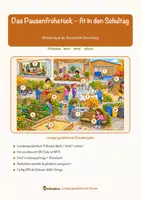 Vorschau - Arbeitsblätter - Das Pausenfrühstück – fit in den Schultag – Lesespurgeschichte mit Rätselaufgaben (Klasse 1) - Seite 1