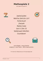 Vorschau - Spiele - Mathespiele 2 - Deckblatt