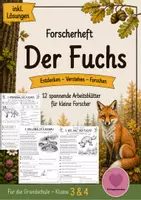 Vorschau - Arbeitsblätter - Der Fuchs - Forscherheft Sachunterricht - Deckblatt