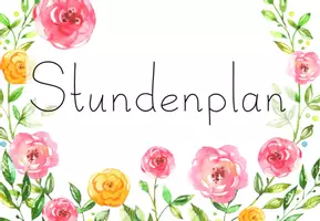 Vorschau - Poster - Klassenraum Deko Bären - Stundenplan - Seite 1