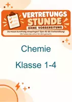 Vorschau - Unterrichtsreihen - Vertretungsstunde ohne Vorbereitung | Chemie Klasse 1–4 | 5 fertige Unterrichtsstunden - Deckblatt