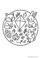 Vorschau - Mal- und Bastelvorlagen - Herbst Mandalas & Ausmalbilder für Kunst, Freiarbeit & Vertretungsstunden - Seite 1