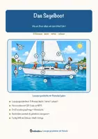 Vorschau - Arbeitsblätter - Das Segelboot – Lesespurgeschichte mit Rätselaufgaben (Klasse 4) - Seite 1