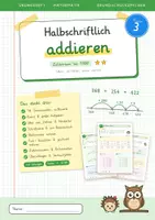 Vorschau - Arbeitsblätter - Halbschriftlich addieren Klasse 3 - Deckblatt