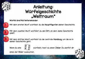 Vorschau - Spiele - Würfelgeschichte Weltraum - Kreatives Schreiben - Seite 2