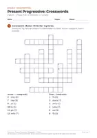 Vorschau - Arbeitsblätter - Present Progressive Arbeitsblätter Englisch 1. Klasse - Deckblatt