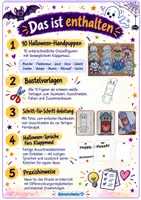 Vorschau - Spiele - Halloween basteln | Kunst | 10 Handpuppen mit beweglichem Klappmaul | Bastelvorlage Klasse 1–4 - Seite 1