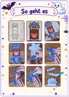 Vorschau - Spiele - Halloween basteln | Kunst | 10 Handpuppen mit beweglichem Klappmaul | Bastelvorlage Klasse 1–4 - Seite 2