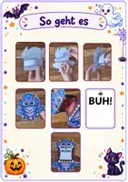 Vorschau - Spiele - Halloween basteln | Kunst | 10 Handpuppen mit beweglichem Klappmaul | Bastelvorlage Klasse 1–4 - Seite 3