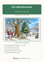 Vorschau - Mal- und Bastelvorlagen - Der kahle Winterbaum – Lesespurgeschichte mit Rätselaufgaben (Klasse 3) - Seite 1