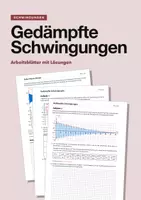 Vorschau - Arbeitsblätter - Gedämpfte Schwingungen – Arbeitsblätter zur Einhüllenden mit Lösungen - Deckblatt