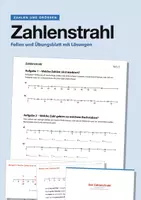 Vorschau - Arbeitsblätter - Zahlenstrahl – Einführung mit Folien und Übungsblatt mit Lösungen - Deckblatt