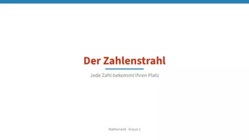 Vorschau - Arbeitsblätter - Zahlenstrahl – Einführung mit Folien und Übungsblatt mit Lösungen - Seite 1