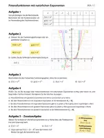 Vorschau - Arbeitsblätter - Potenzfunktionen mit natürlichen Exponenten - Seite 1