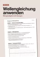 Vorschau - Arbeitsblätter - Wellengleichung anwenden – Aufgaben zu harmonischen Wellen mit Lösungen - Deckblatt